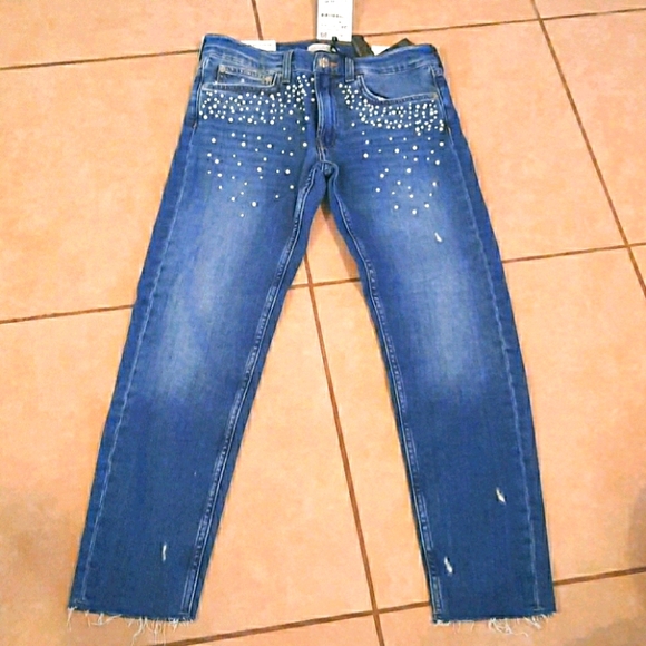 NWT Zara woman Boy Slim Boyfriend Jean - Picture 8 of 8